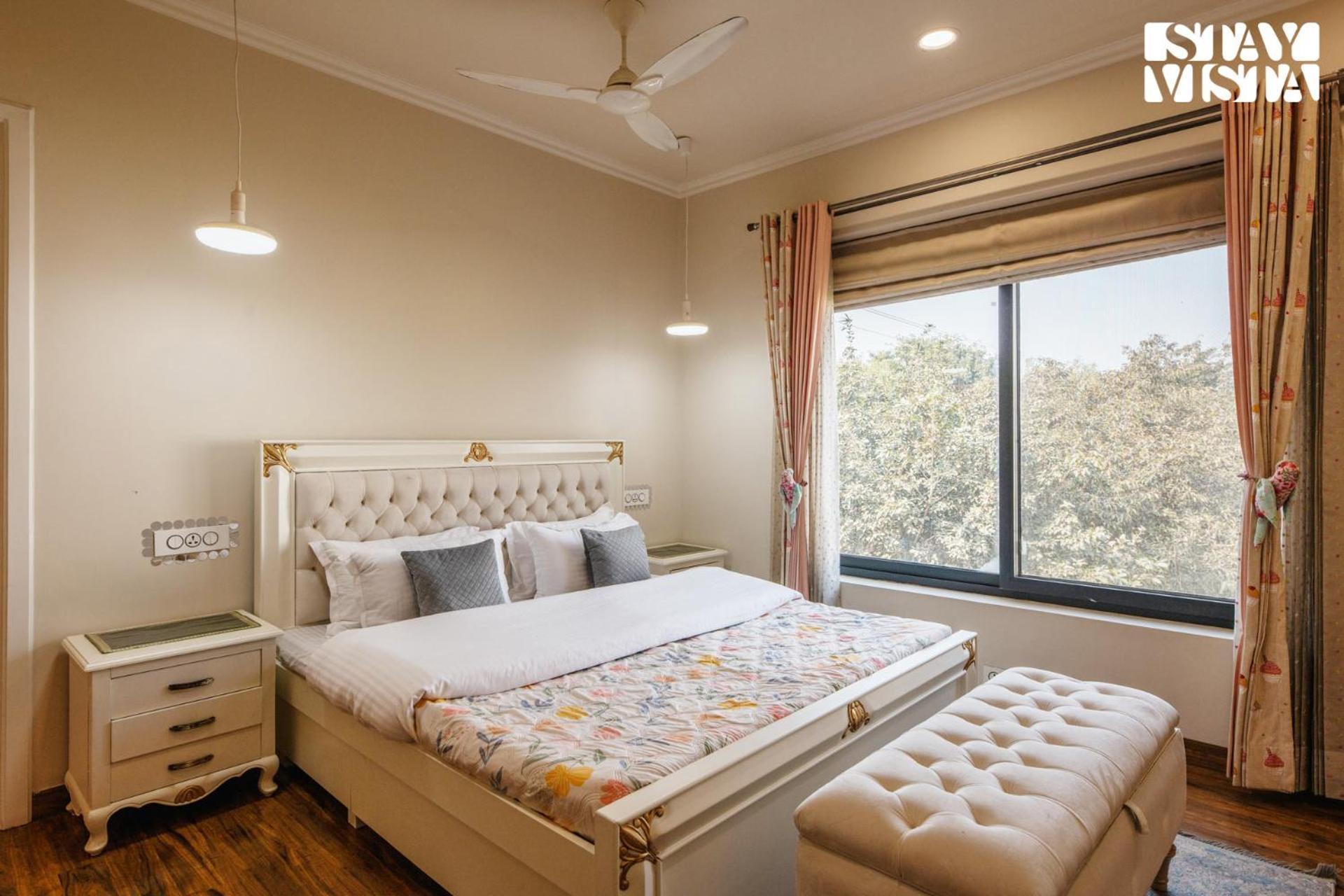 Stayvista's Velvet Whisper - Urban Retreat With Contemporary Decor, Cozy Balcony & Lawn Villa